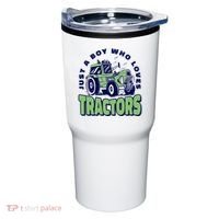 Just A Boy Who Loves Tractors Tumbler thumb 0