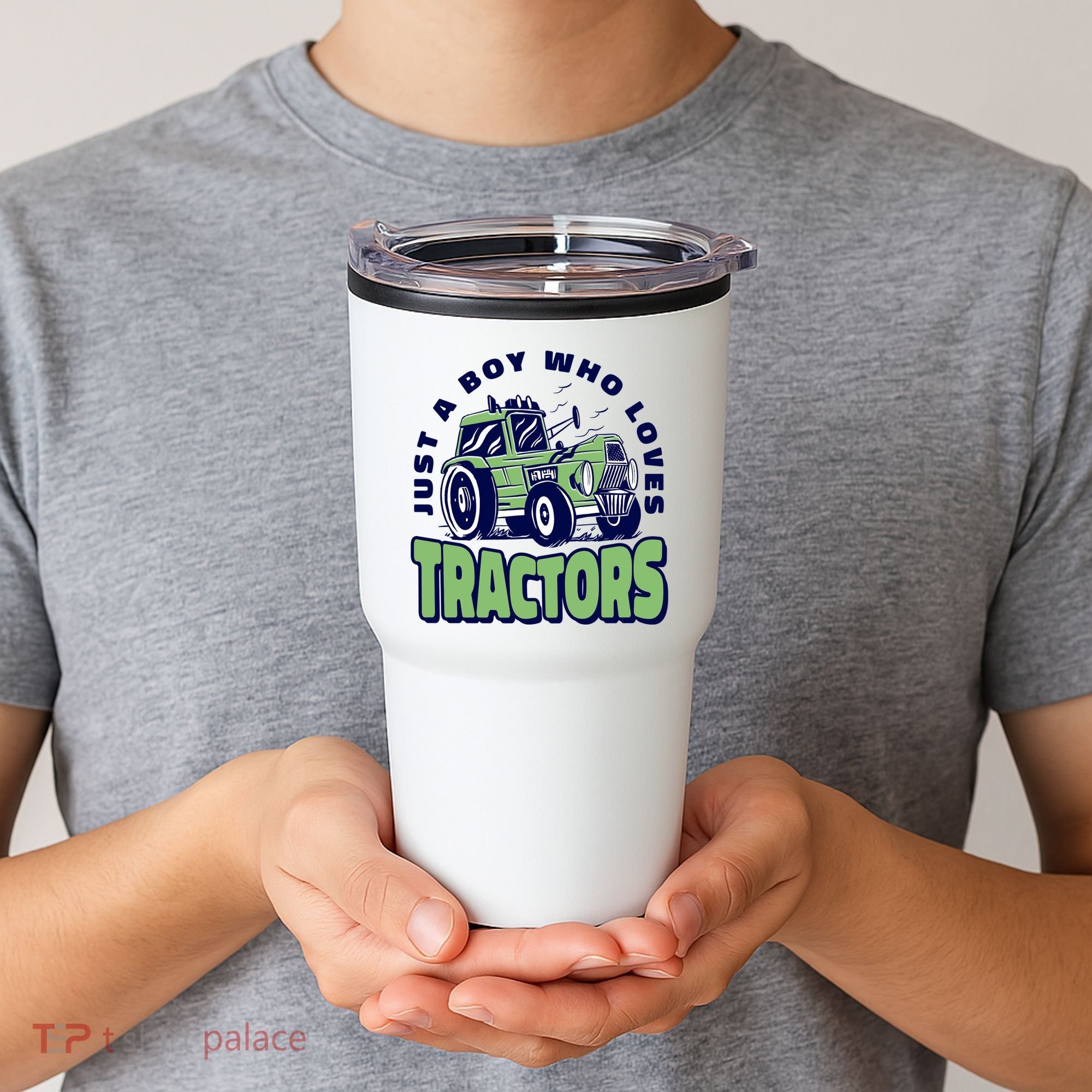 Just A Boy Who Loves Tractors Tumbler