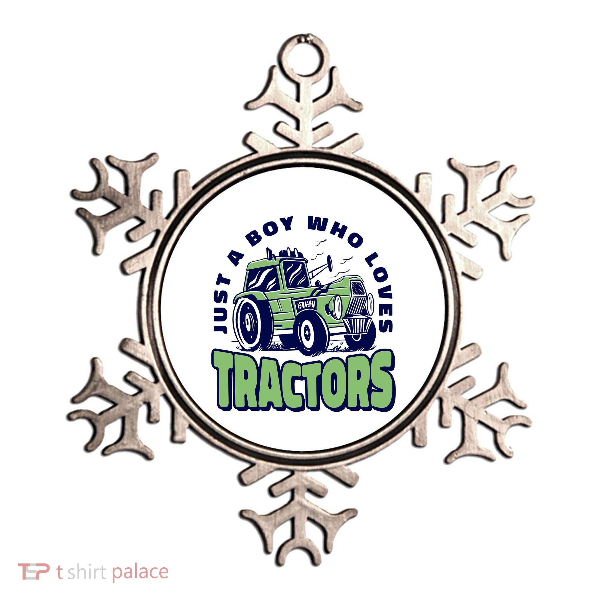 Just A Boy Who Loves Tractors Ornament