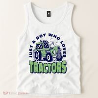 Just A Boy Who Loves Tractors Tank Top thumb 2