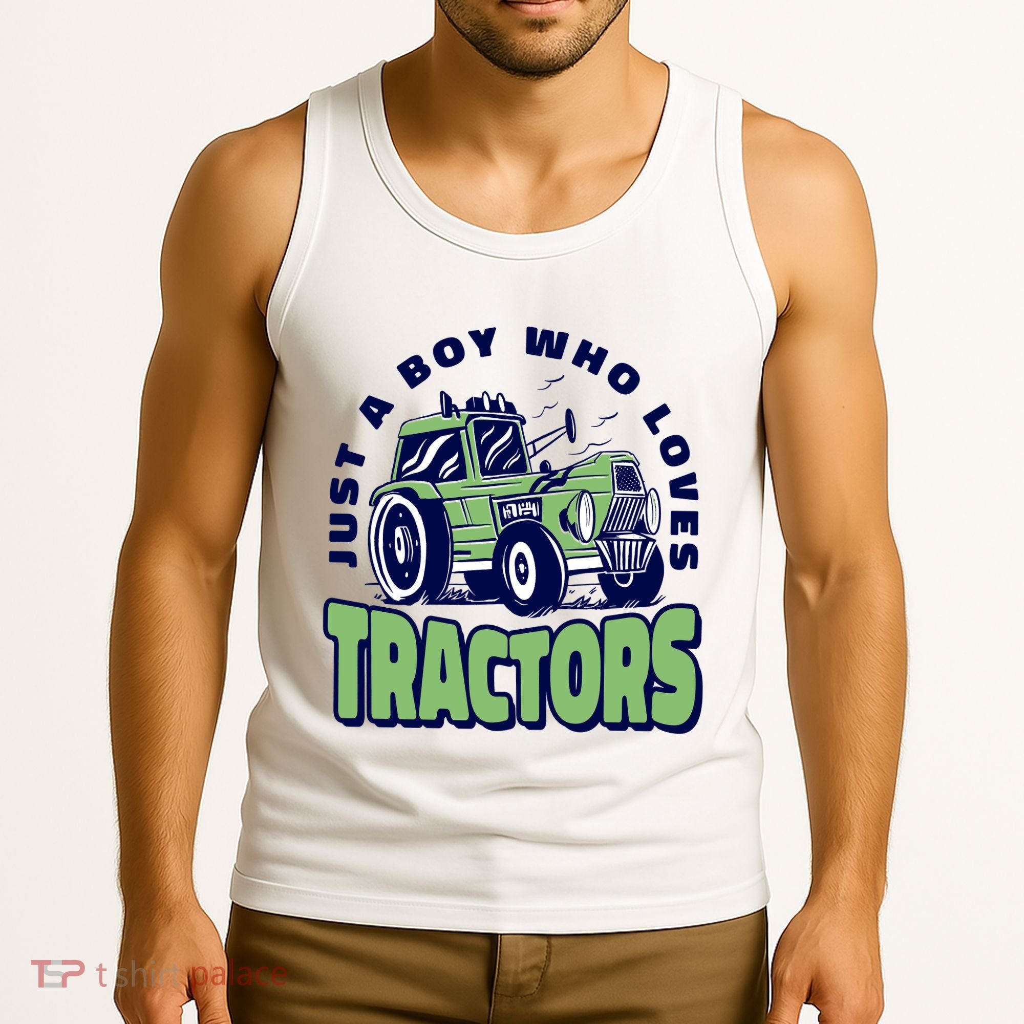 Just A Boy Who Loves Tractors Tank Top