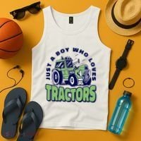 Just A Boy Who Loves Tractors Tank Top thumb 4