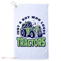 Just A Boy Who Loves Tractors Golf Towel thumb 0