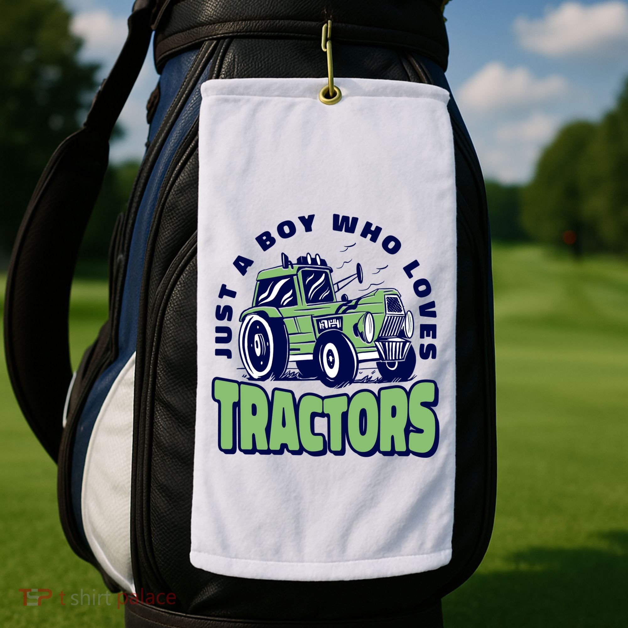 Just A Boy Who Loves Tractors Golf Towel
