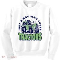 Just A Boy Who Loves Tractors Kids Sweatshirt thumb 0