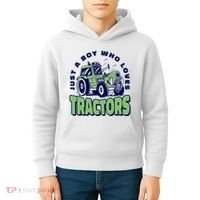 Just A Boy Who Loves Tractors Kids Hoodie thumb 4