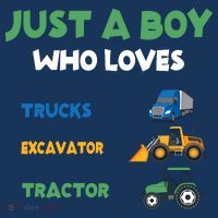 Just A Boy Who Loves Trucks Excavators Tractors Vehicle Tote Bag thumb 4
