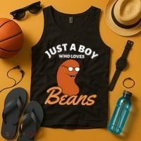 Just A Boy Who Loves Baked Beans Tank Top thumb 4