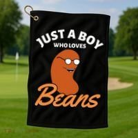 Just A Boy Who Loves Baked Beans Golf Towel thumb 1