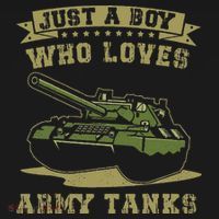 Just A Boy Who Loves Army Tanks Military WW2 Tanks T-Shirt thumb 7