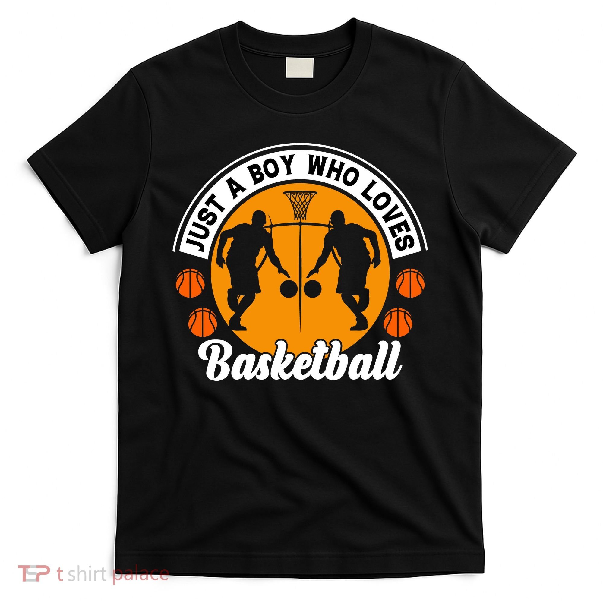 Just A Boy Who Loves Basketball For Team Sport Bball T-Shirt