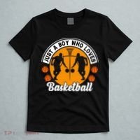 Just A Boy Who Loves Basketball For Team Sport Bball T-Shirt thumb 5