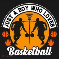Just A Boy Who Loves Basketball For Team Sport Bball T-Shirt thumb 7