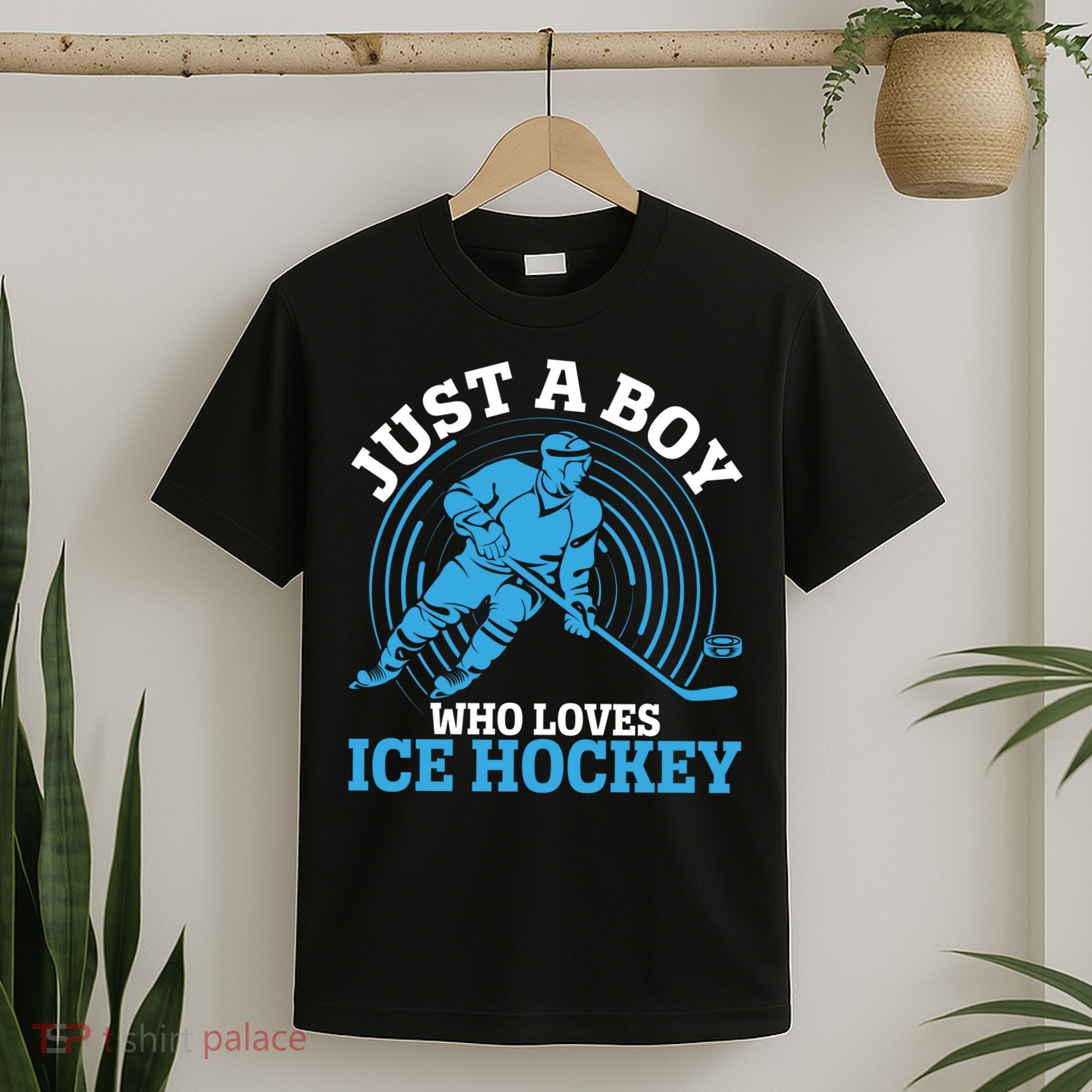 Just A Boy Who Loves Ice Hockey For Hockey Boy T-Shirt