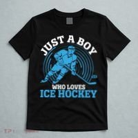 Just A Boy Who Loves Ice Hockey For Hockey Boy T-Shirt thumb 5