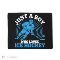 Just A Boy Who Loves Ice Hockey For Hockey Boy Mousepad thumb 0