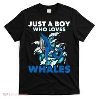 Just A Boy Who Loves Whales Marine Biologist Whale Lover T-Shirt thumb 0