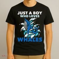 Just A Boy Who Loves Whales Marine Biologist Whale Lover T-Shirt thumb 3