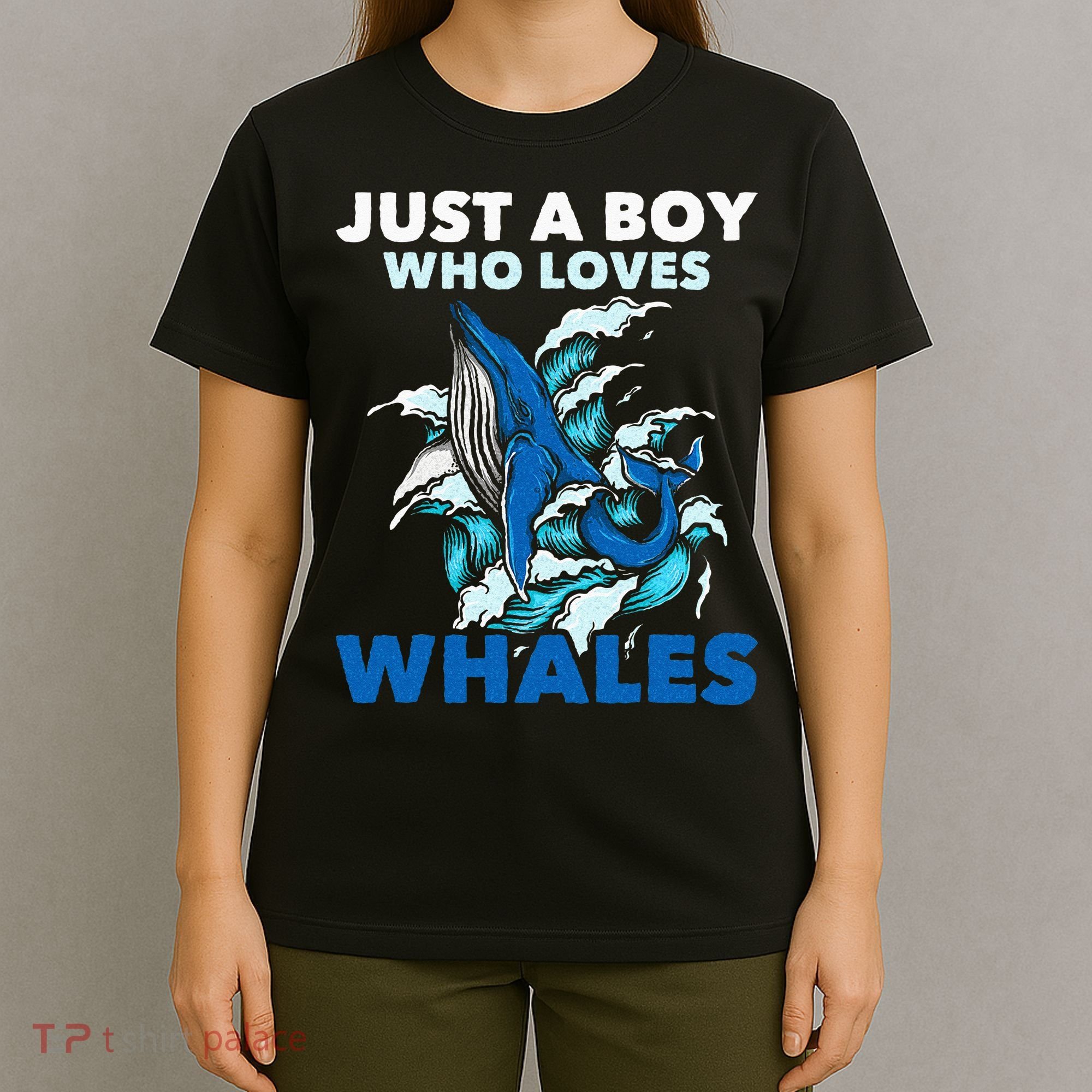 Just A Boy Who Loves Whales Marine Biologist Whale Lover T-Shirt