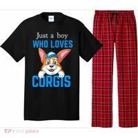 Just A Boy Who Loves Corgis Pajama Set thumb 0