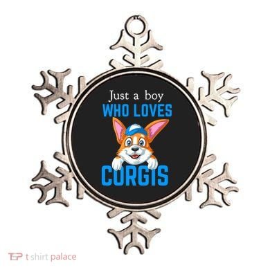 Just A Boy Who Loves Corgis Ornament