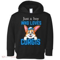 Just A Boy Who Loves Corgis Toddler Hoodie thumb 0