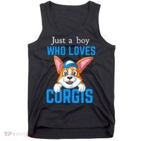 Just A Boy Who Loves Corgis Tank Top thumb 0