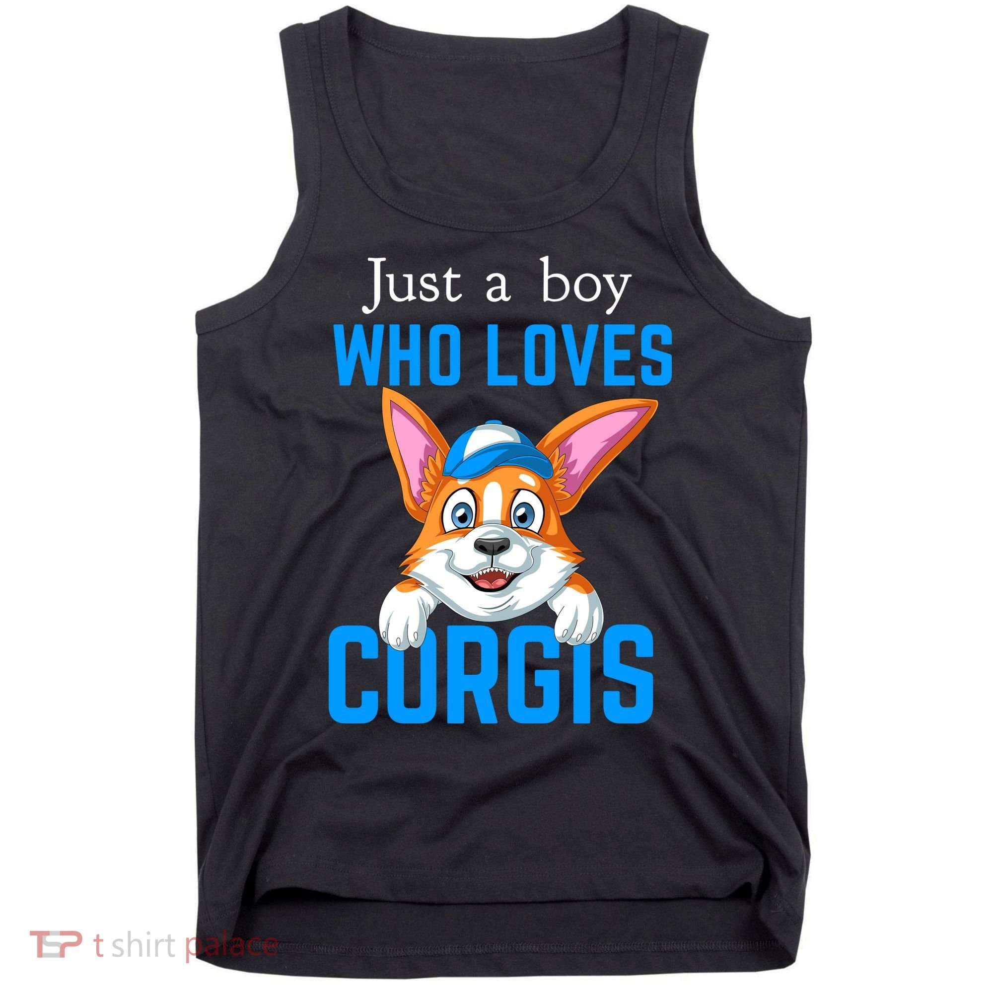 Just A Boy Who Loves Corgis Tank Top
