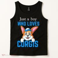 Just A Boy Who Loves Corgis Tank Top thumb 2