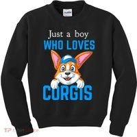 Just A Boy Who Loves Corgis Kids Sweatshirt thumb 0