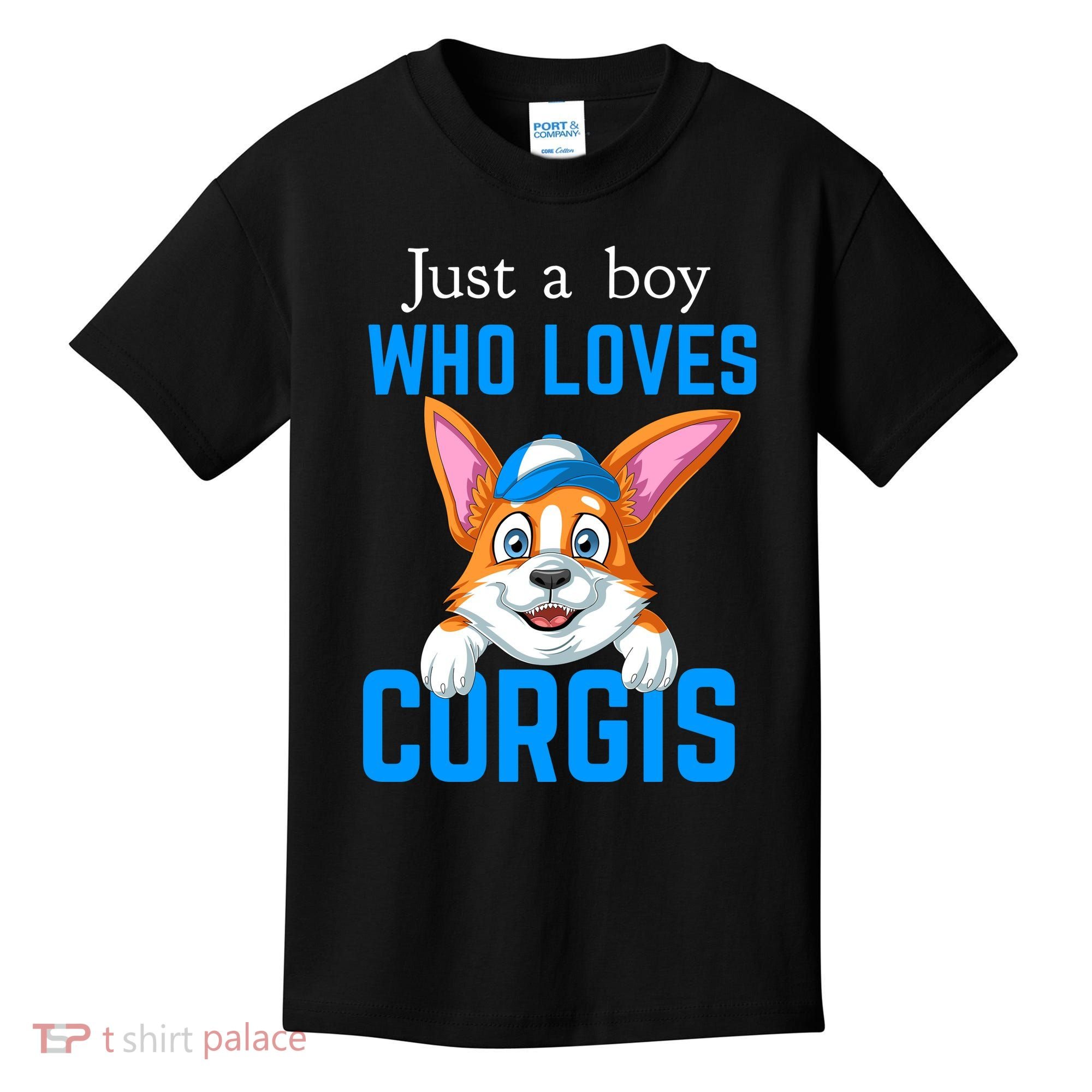 Just A Boy Who Loves Corgis Kids T-Shirt