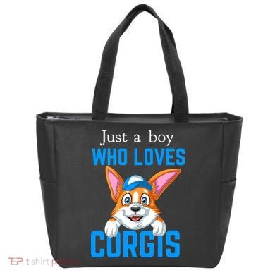 Just A Boy Who Loves Corgis Tote Bag