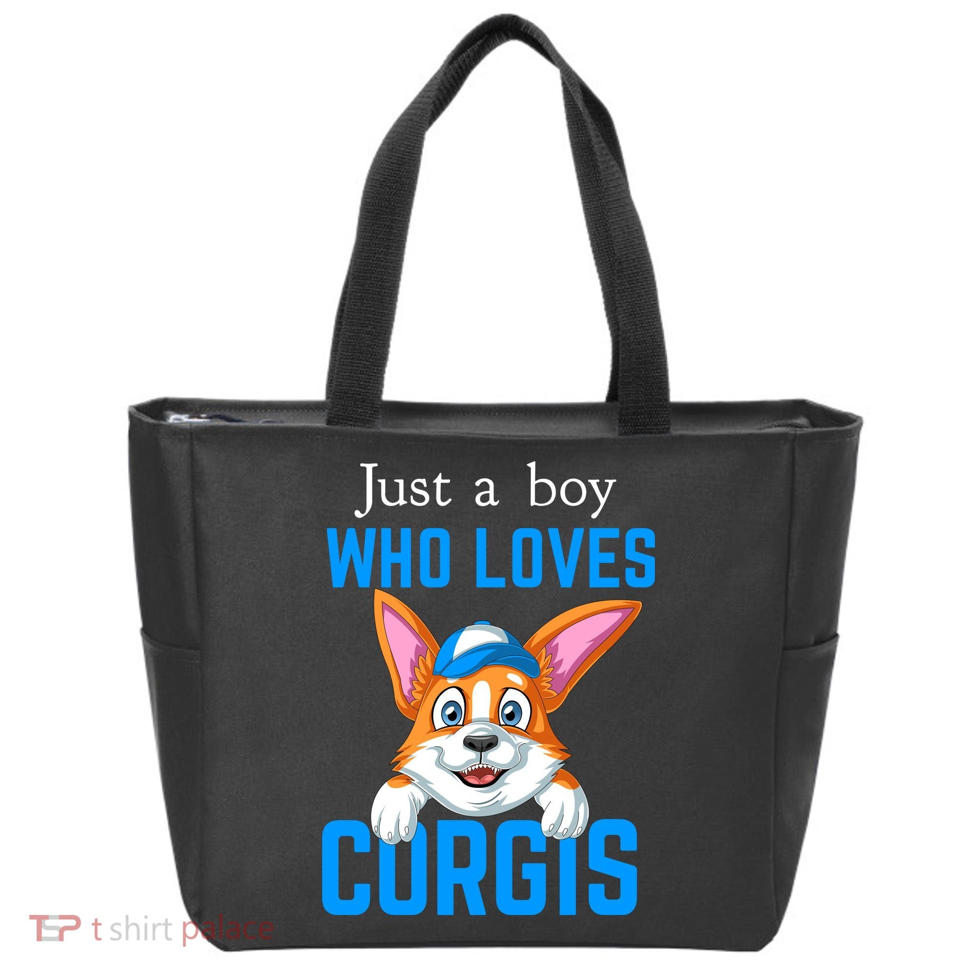 Just A Boy Who Loves Corgis Tote Bag