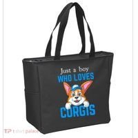 Just A Boy Who Loves Corgis Tote Bag thumb 2