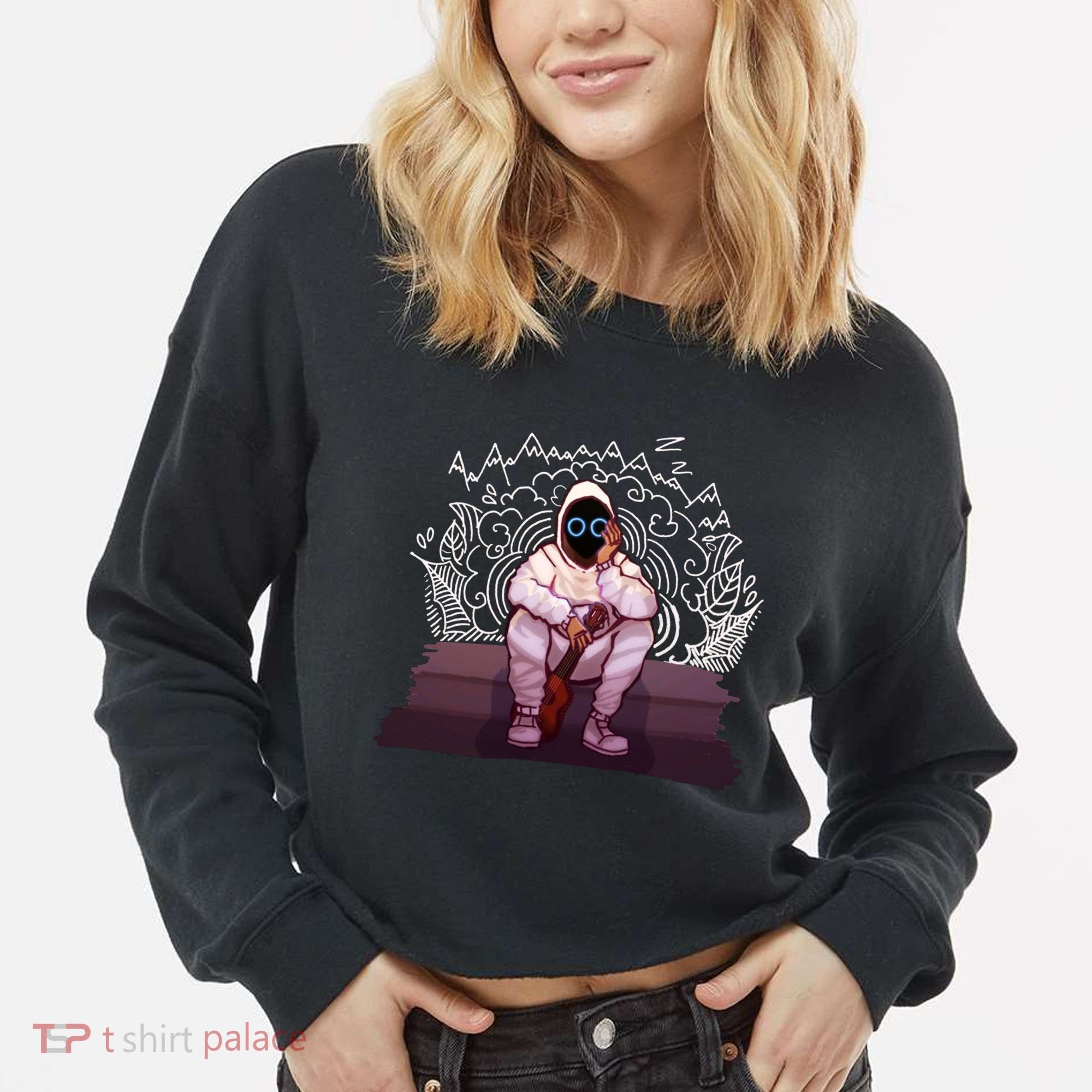 Just A Boy With A Ukulele BoyWithUke Cropped Pullover Crew