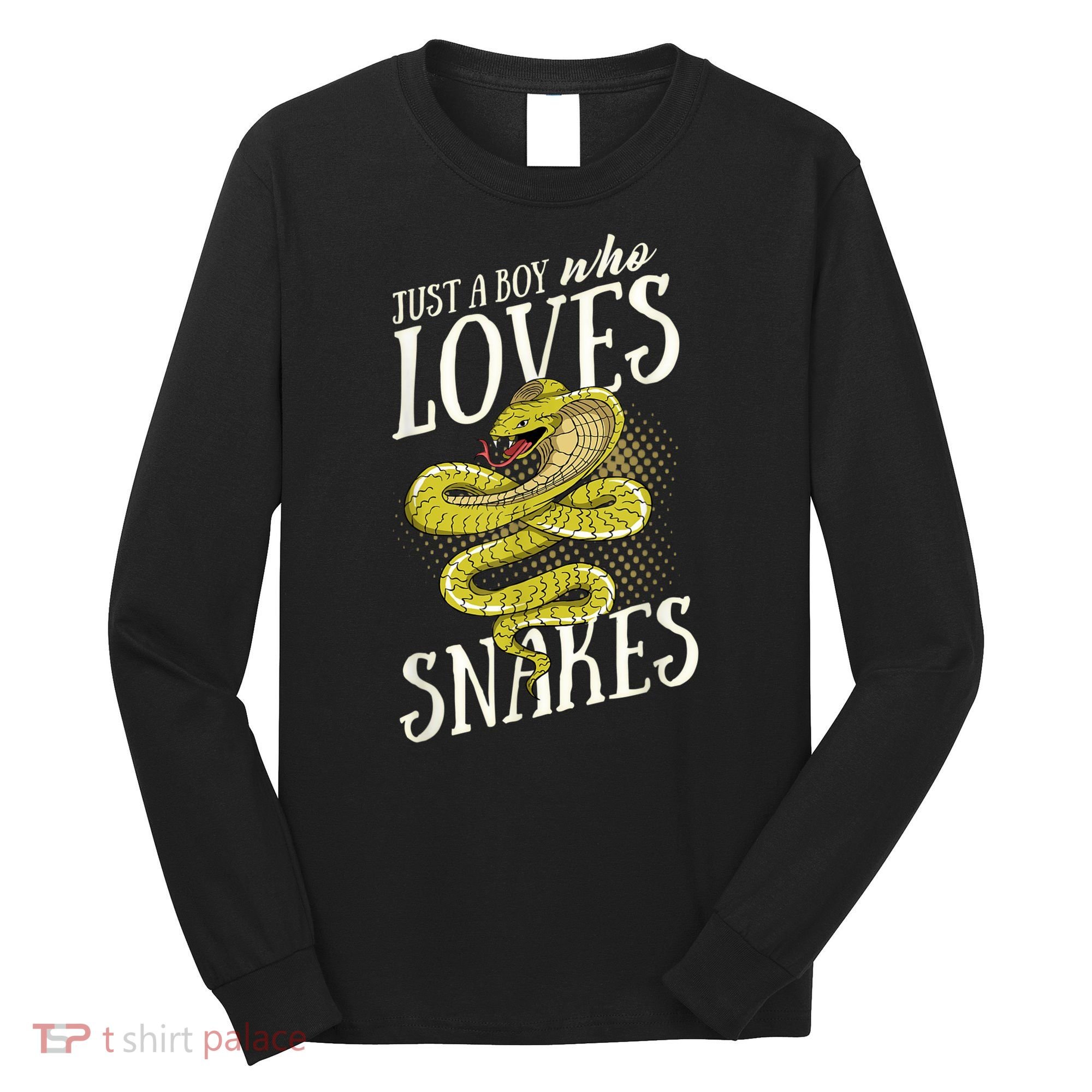 Just A Boy Who Loves Snakes Snake Lover Gift Long Sleeve Shirt
