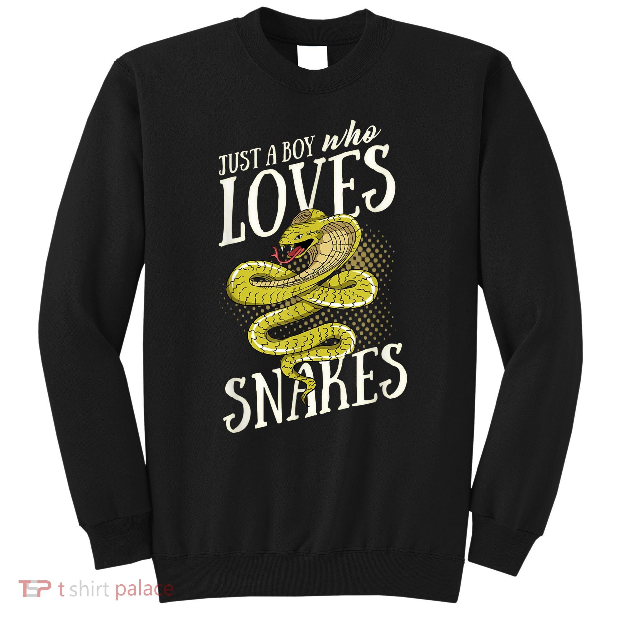 Just A Boy Who Loves Snakes Snake Lover Gift Sweatshirt