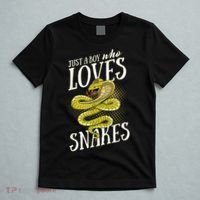Just A Boy Who Loves Snakes Snake Lover Gift T-Shirt thumb 5