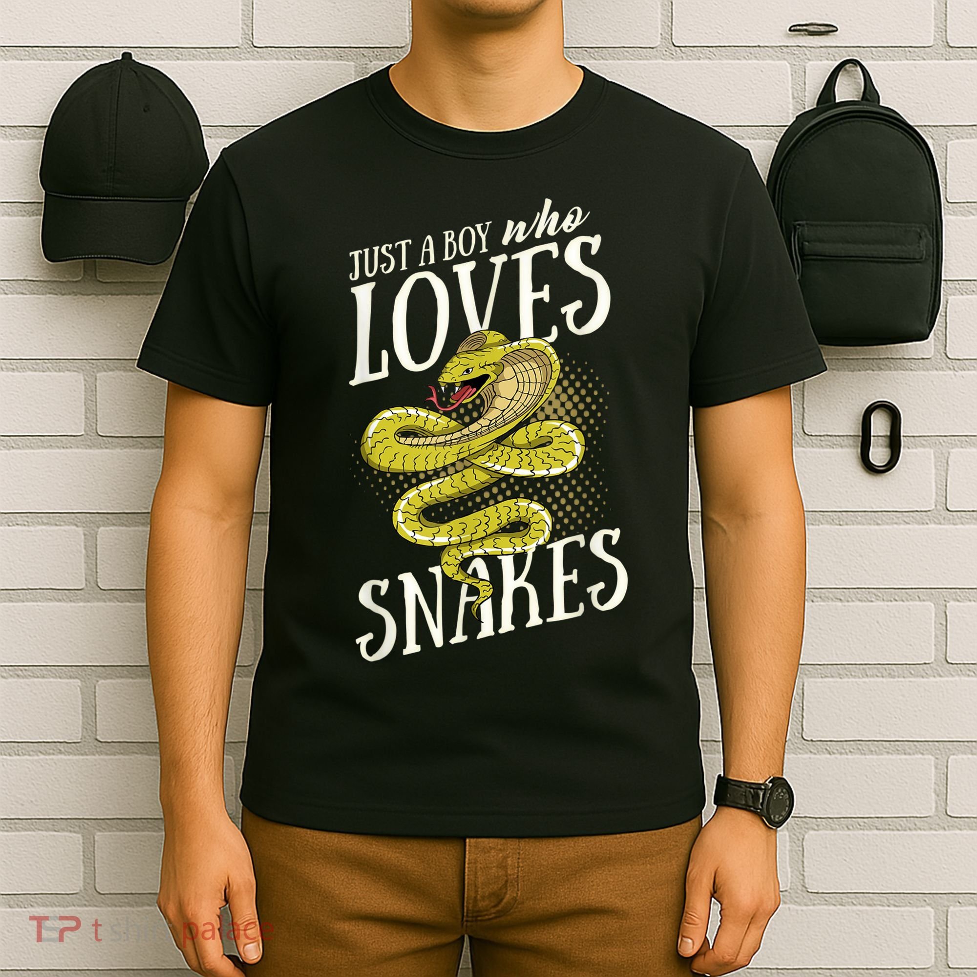Just A Boy Who Loves Snakes Snake Lover Gift T-Shirt