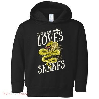 Just A Boy Who Loves Snakes Snake Lover Gift Toddler Hoodie