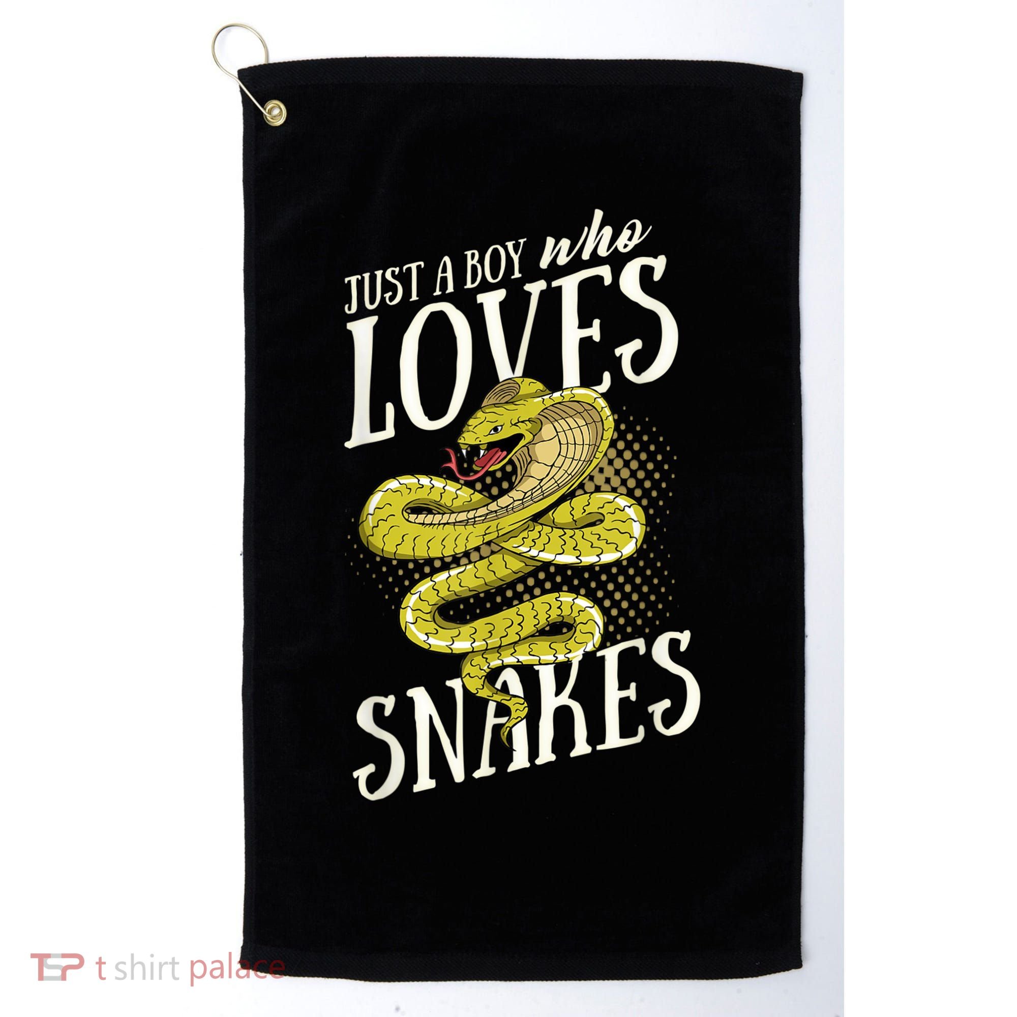Just A Boy Who Loves Snakes Snake Lover Gift Golf Towel