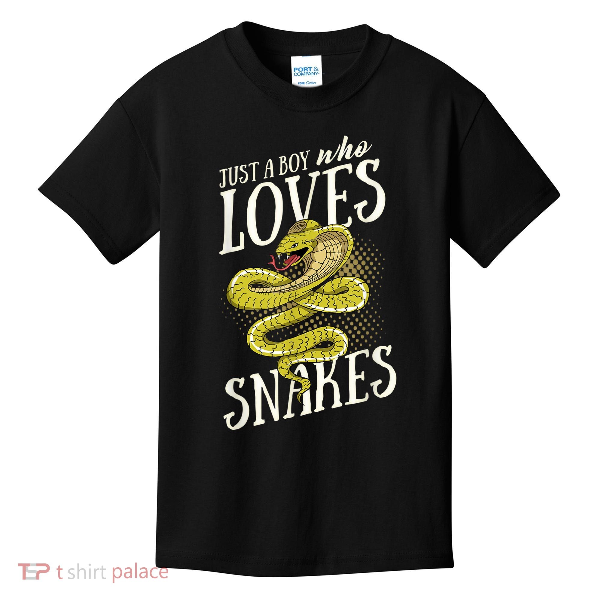 Just A Boy Who Loves Snakes Snake Lover Gift Kids T-Shirt