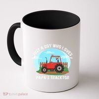 Just A Boy Who Loves Tractors Farming Coffee Mug thumb 0