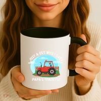 Just A Boy Who Loves Tractors Farming Coffee Mug thumb 3