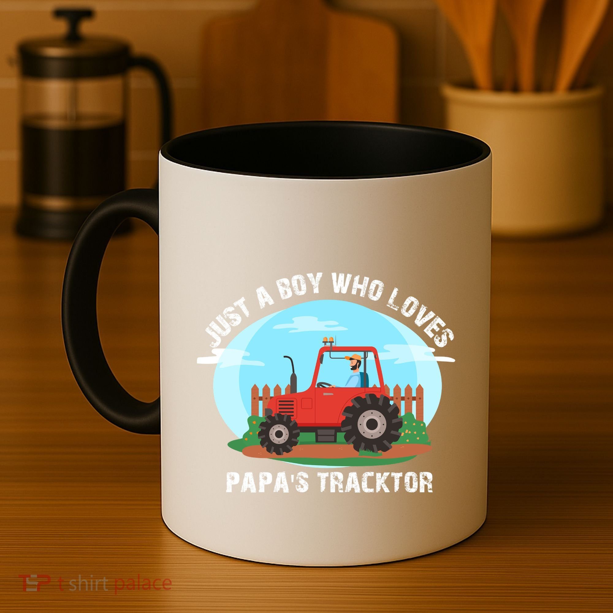 Just A Boy Who Loves Tractors Farming Coffee Mug