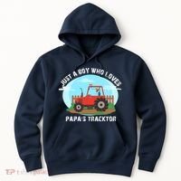 Just A Boy Who Loves Tractors Farming Hoodie thumb 0