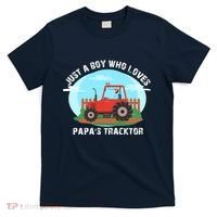 Just A Boy Who Loves Tractors Farming T-Shirt thumb 0