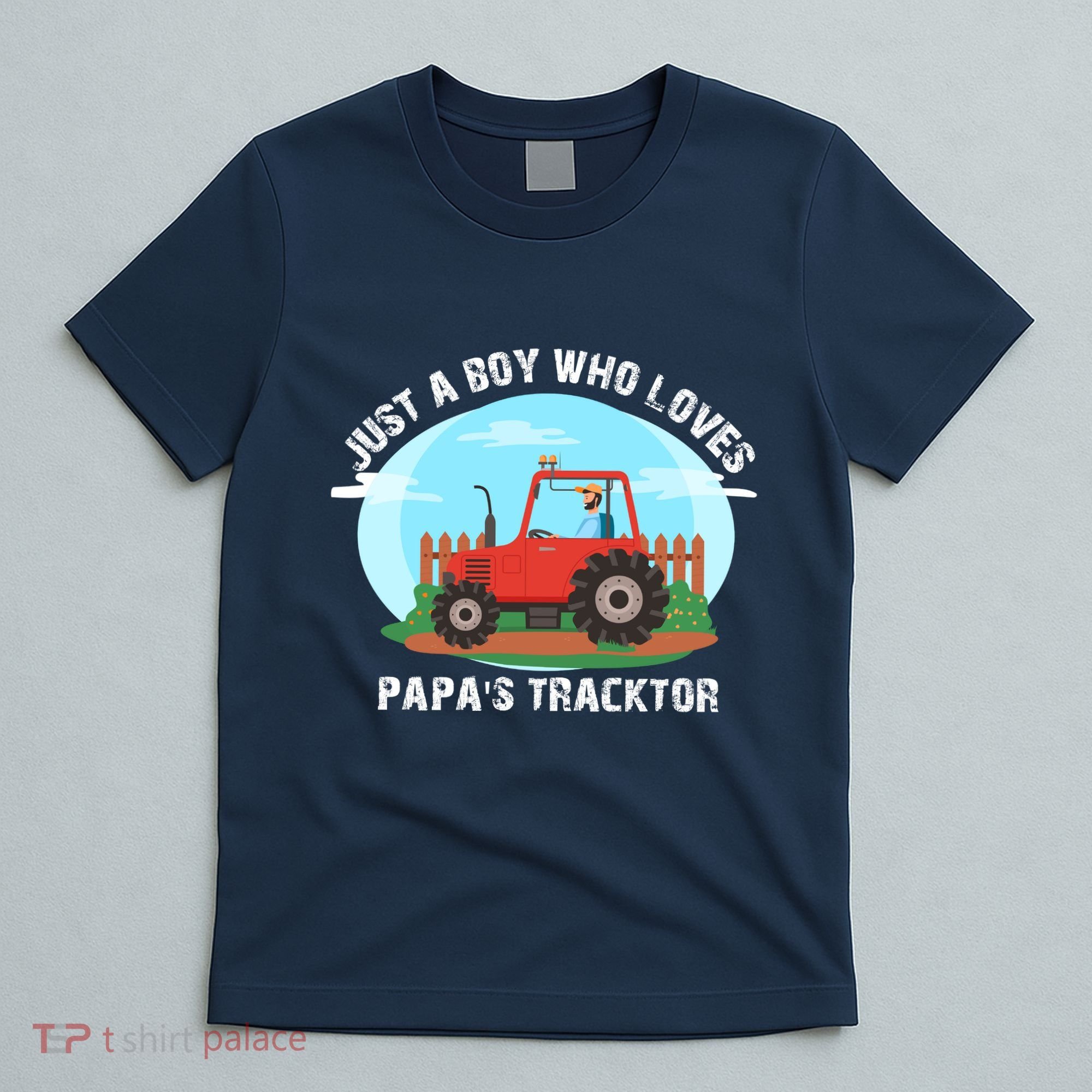Just A Boy Who Loves Tractors Farming T-Shirt