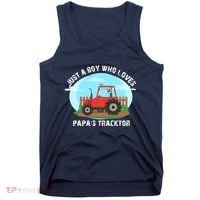 Just A Boy Who Loves Tractors Farming Tank Top thumb 0
