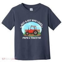 Just A Boy Who Loves Tractors Farming Toddler T-Shirt thumb 0